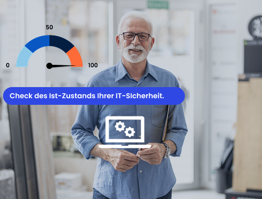 Geschäftsführer Handwerk analysiert den Ist-Zusdtand der IT-Sicherheit des Unternehmens
