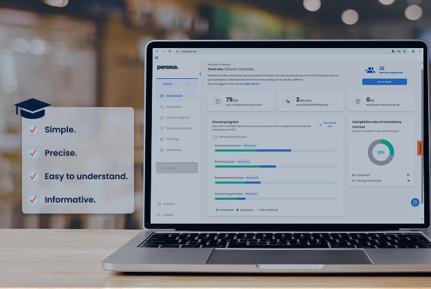 A view of the new platform interface of the Online Portal for Cybersecurity of Perseus.