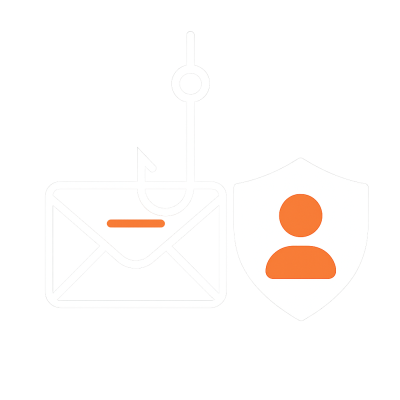 Es ist ein Brief als Icon dargestellt, der an einem Haken hängt. Daneben sieht man ein Schutzschild mi dem Icon für eine Person abgebilder.